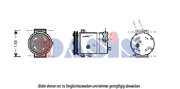 AKS DASIS Компрессор, кондиционер 850754N